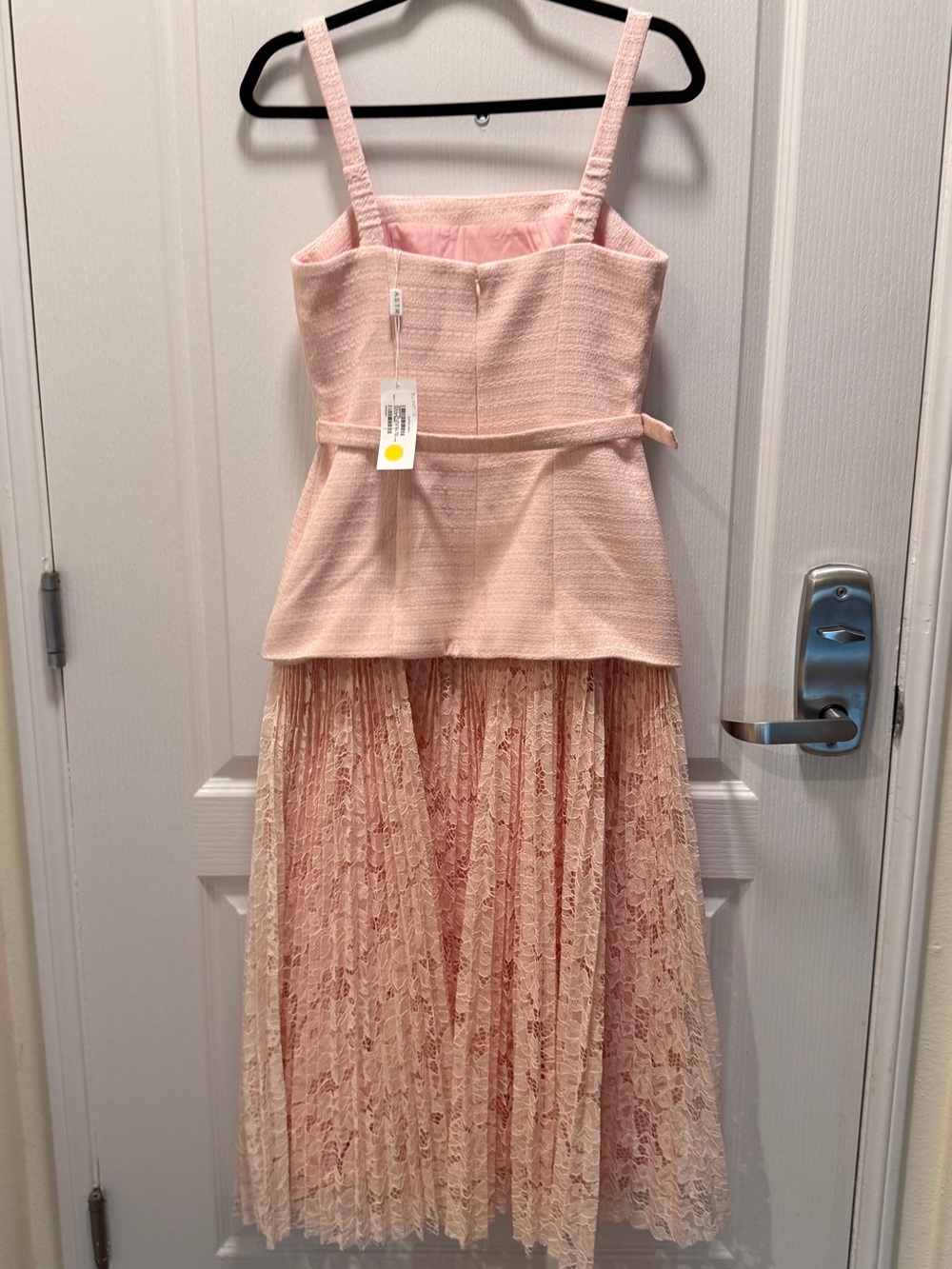 ASTR The Label Caitlin Mixed Media Tweed Midi Dress in Pink size S NWT - Picture 7 of 9